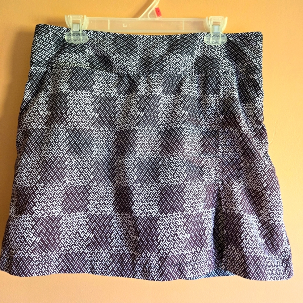 Izod Black Brown Golf Skort waist=16"